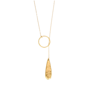 Lariat Teardrop Necklace