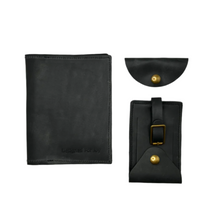 Leather Travel Bundle-Passport Cover, Luggage Tag, Cord Organizer