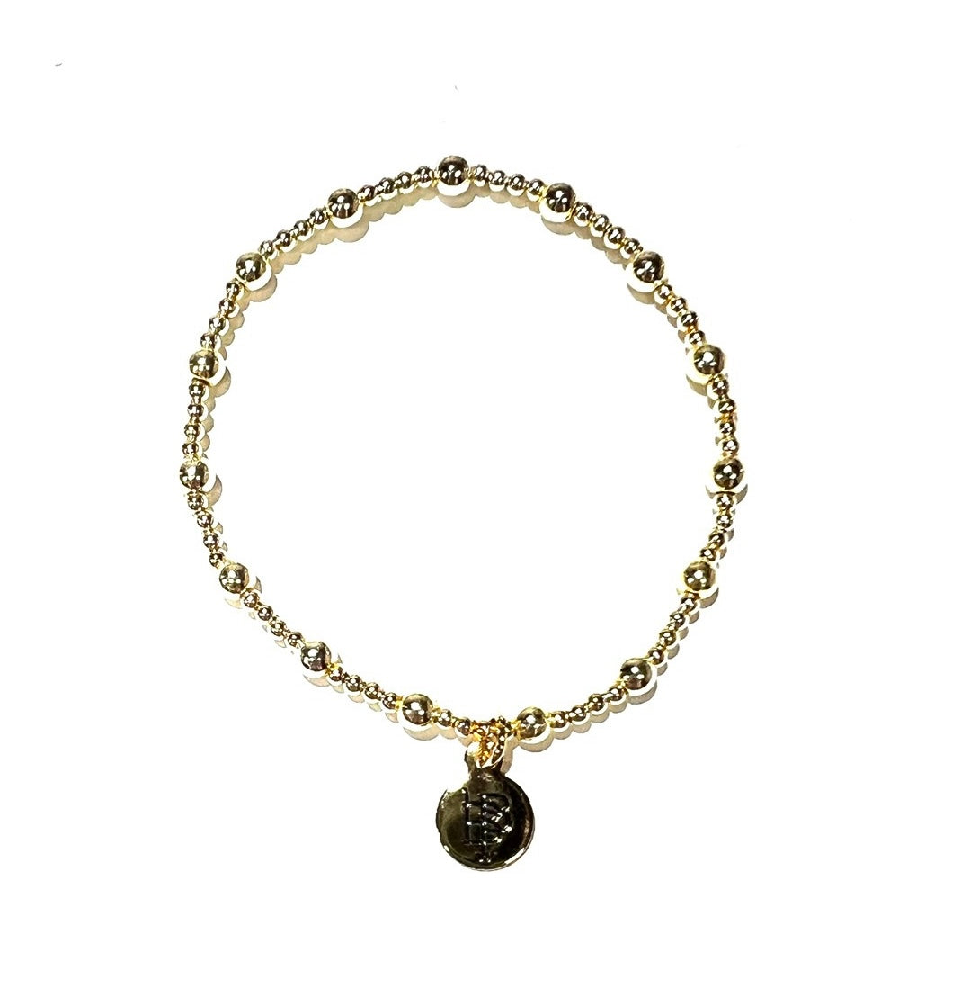 Beaded Stacker Bracelet - Gold