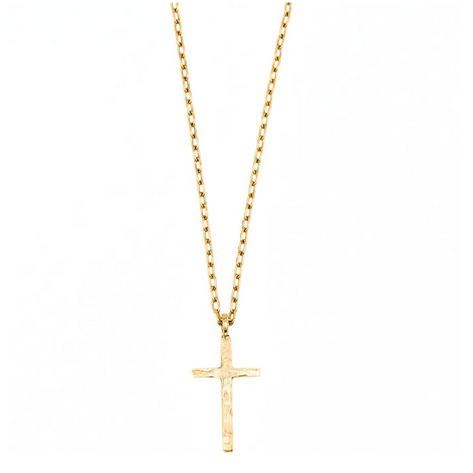 Gold Cross Necklace - Large