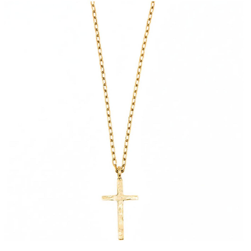 Gold Cross Necklace - Large