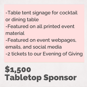 Tabletop Sponsor - 9 available!